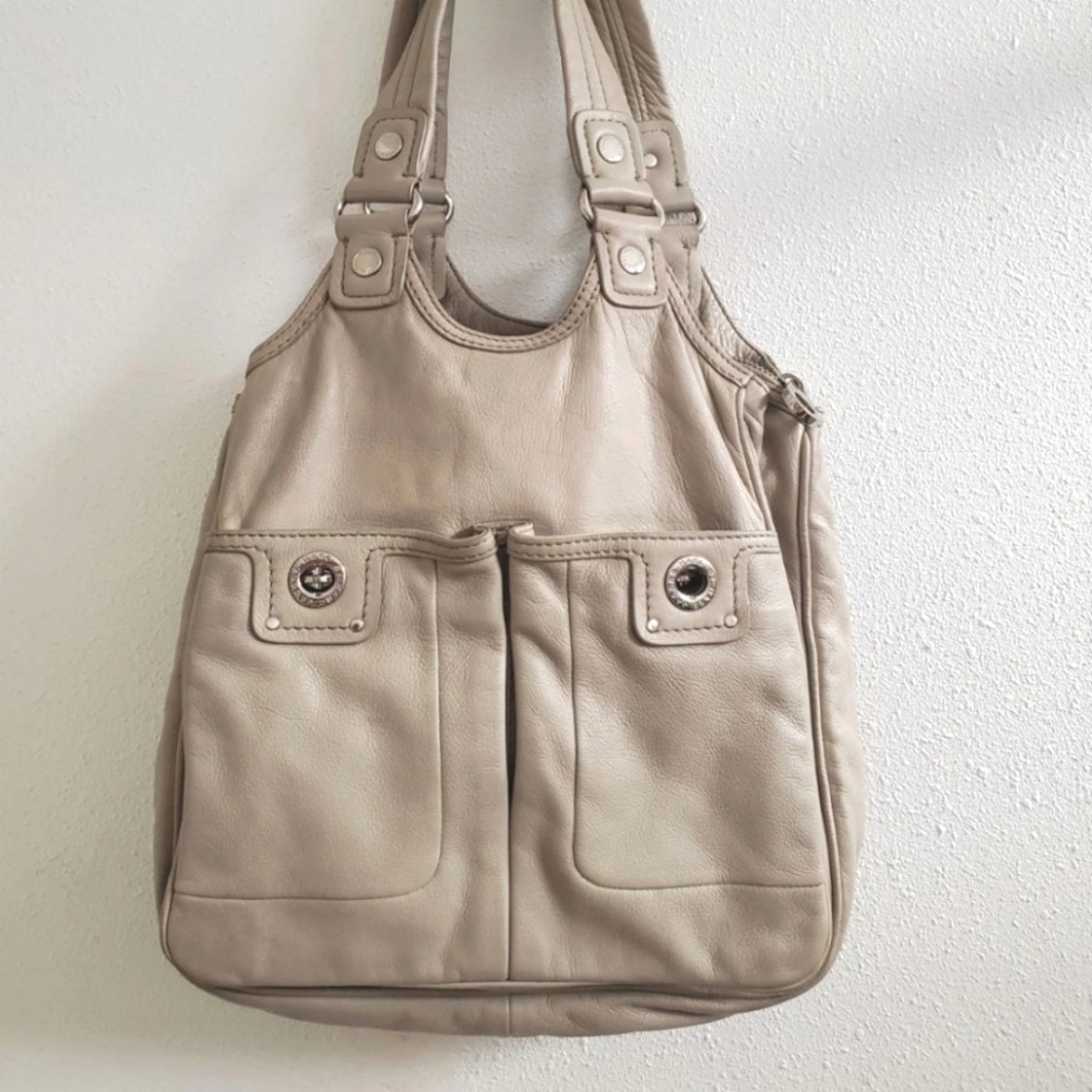 Marc by Marc Jacobs Gray Leather Faridah Hobo Bag